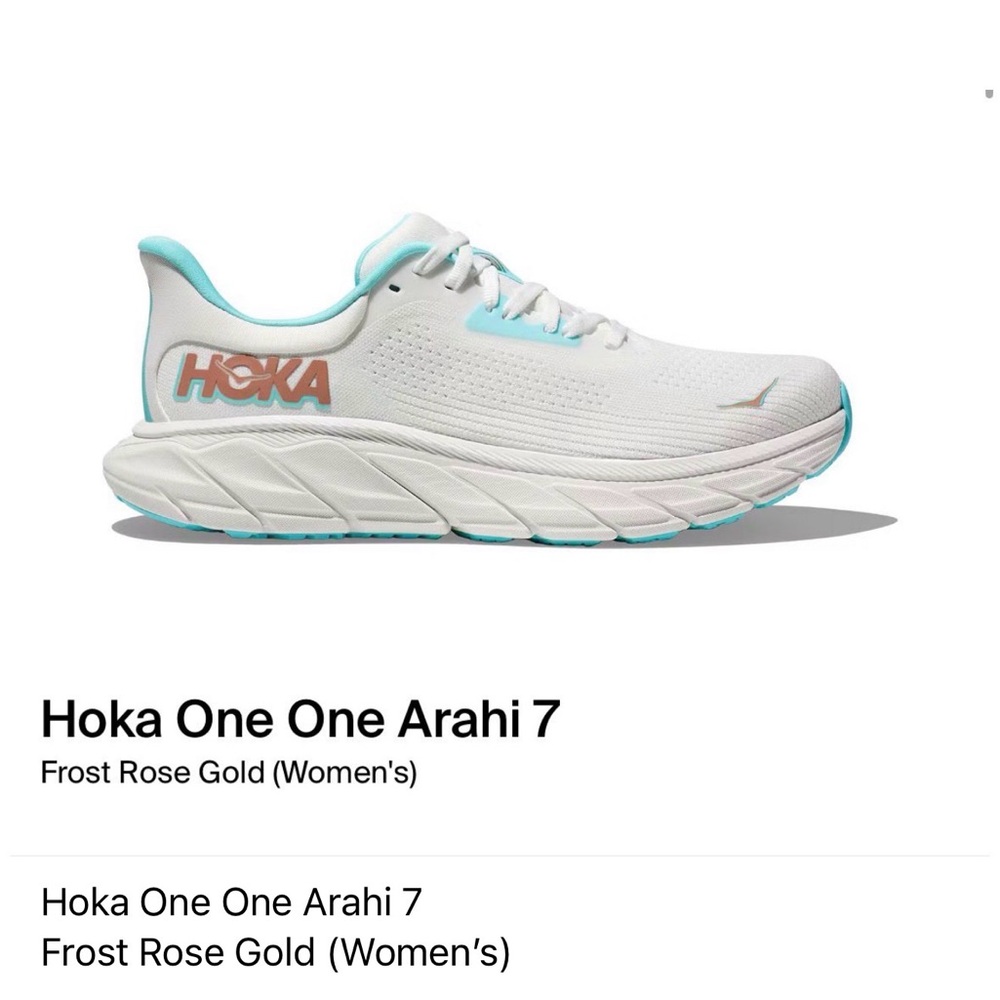 Hoka One One Arahi 7 Women's Shoes - White and Blue